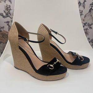 Gucci Wedge Sandals Carolina Horsebit